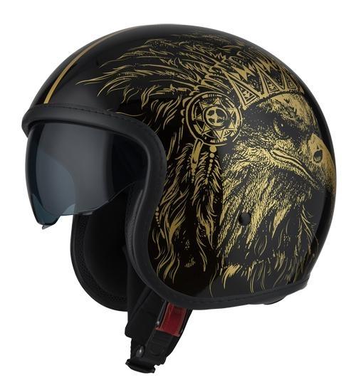 Casco Jet NZI Rolling 4 Sun Boss Oro
