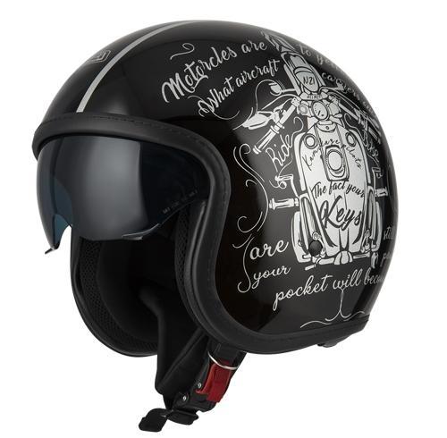 Casco Jet NZI Rolling 4 Sun Tank Plata
