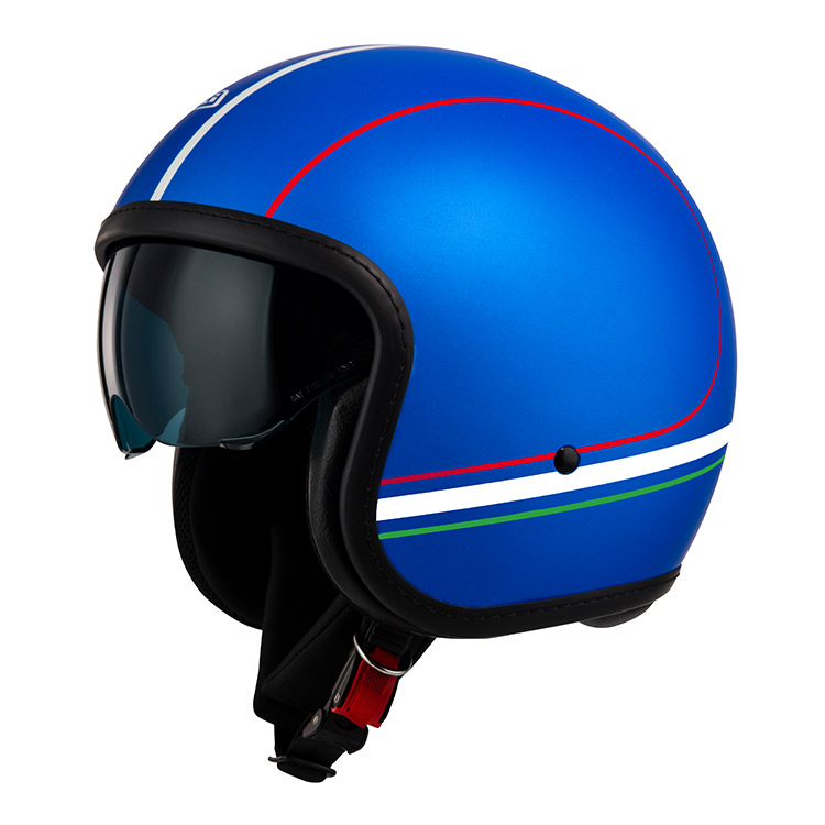Casco Jet NZI Rolling 4 Sun Forza Italia Azul Mate
