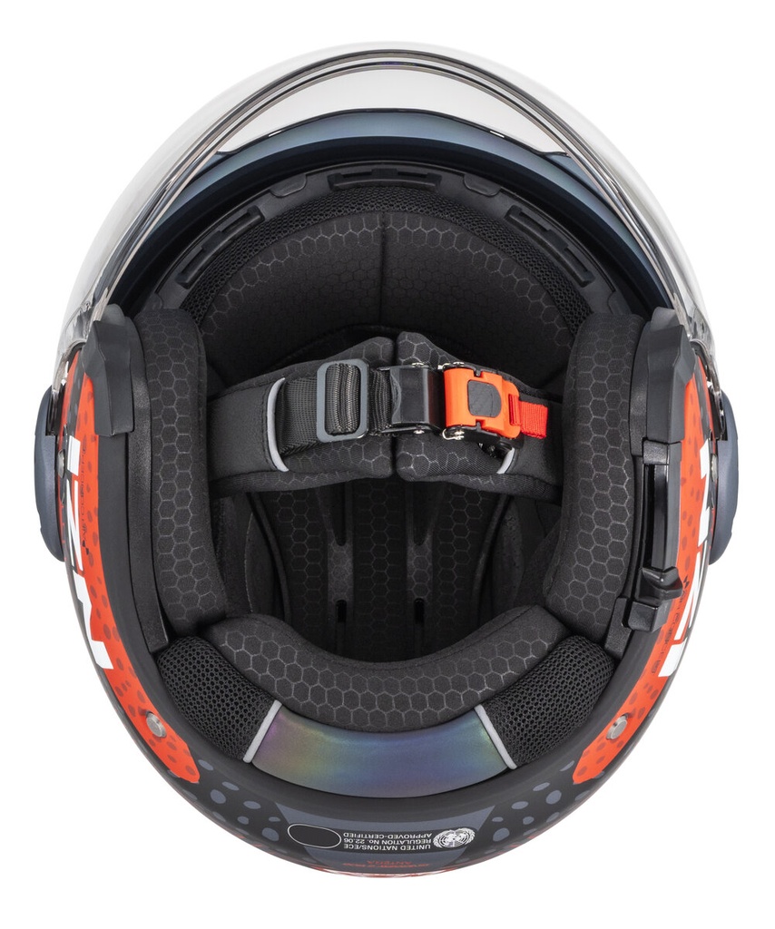 [150345A891 XS] Casco Jet NZI Ringway 2 Duo Antera Antracita Rojo Mate (XS)