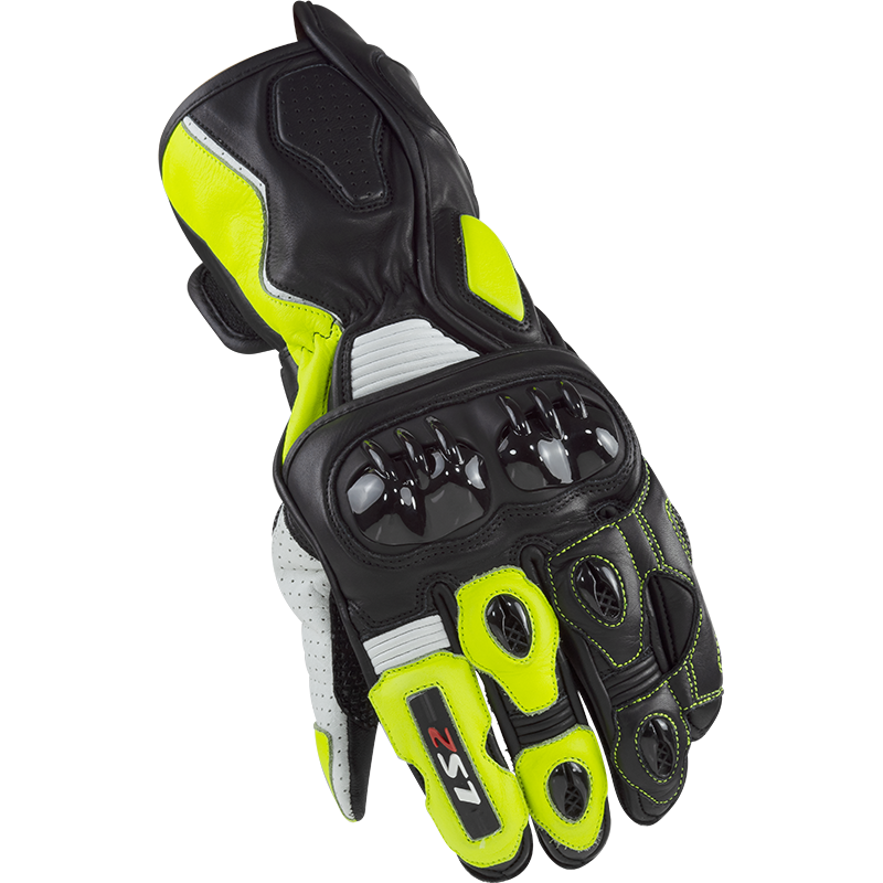 LS2 SWIFT RACING GLOVES BLACK NEON YELLOW
