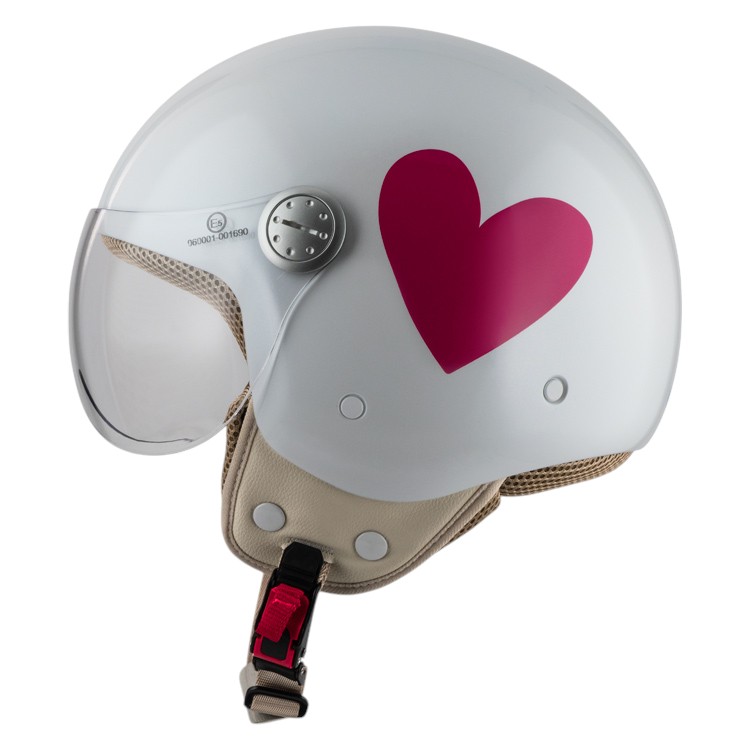 [150396A001 XS] Casco Edición Especial NZI Pasarela Corazón Rosa (XS)