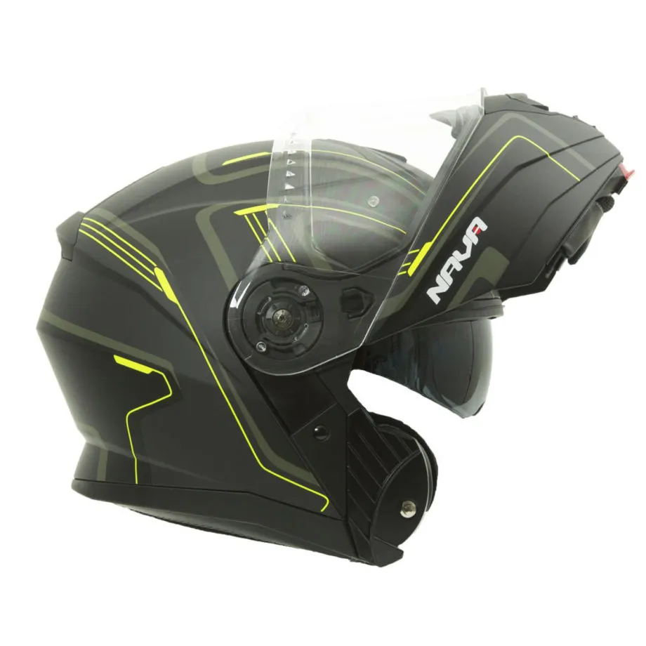 Nava casco modular Sprint negro mate y fluor (S)