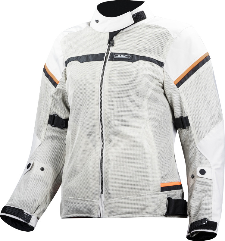 Chaquetas LS2 Riva Lady Jacket Light Grey H-V Orange