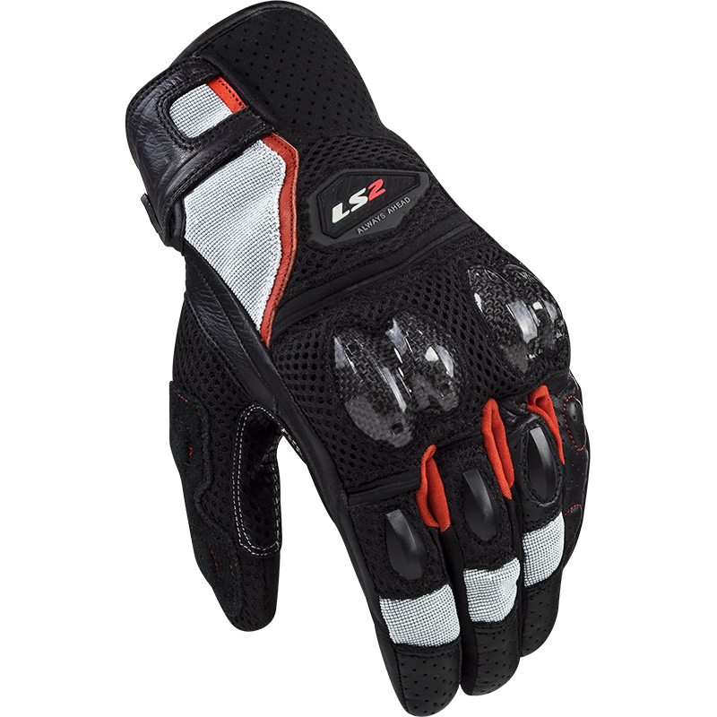 Guantes LS2 Spark 2 Air Man Gloves Black Red White