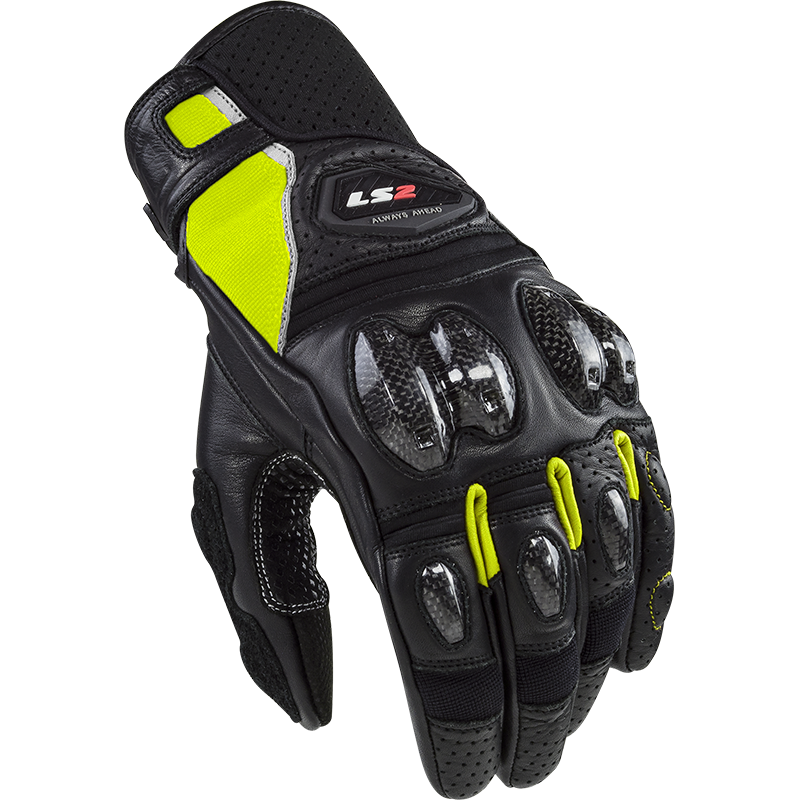 [70061F0154S] Guantes Hombre LS2 SPARK 2 Cuero H-V Negro (S)