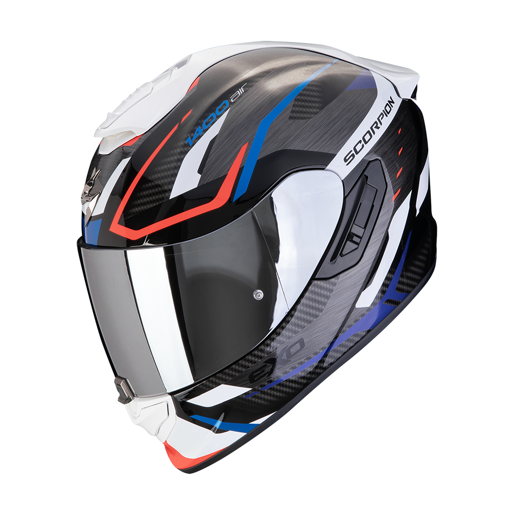 Casco Scorpion Integral Exo-1400 Evo Ii Air Accord Negro-Azul-Blanco