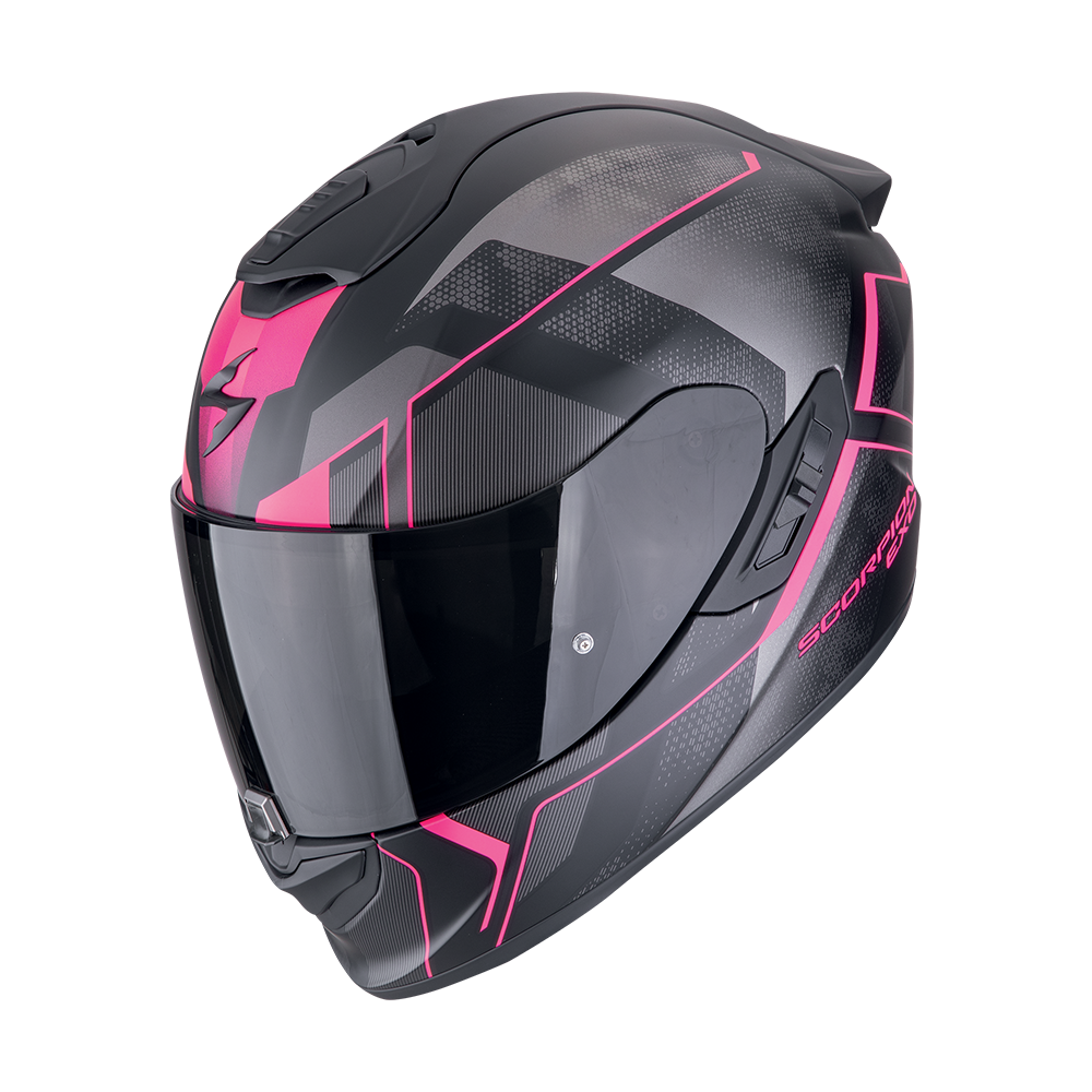 Casco Scorpion Integral Exo-1400 Evo Ii Air Intensio Negro Mate-Rosa