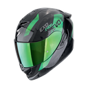 Casco Scorpion Integral Exo-1400 Evo Ii Carbon Air Platted Negro-Verde
