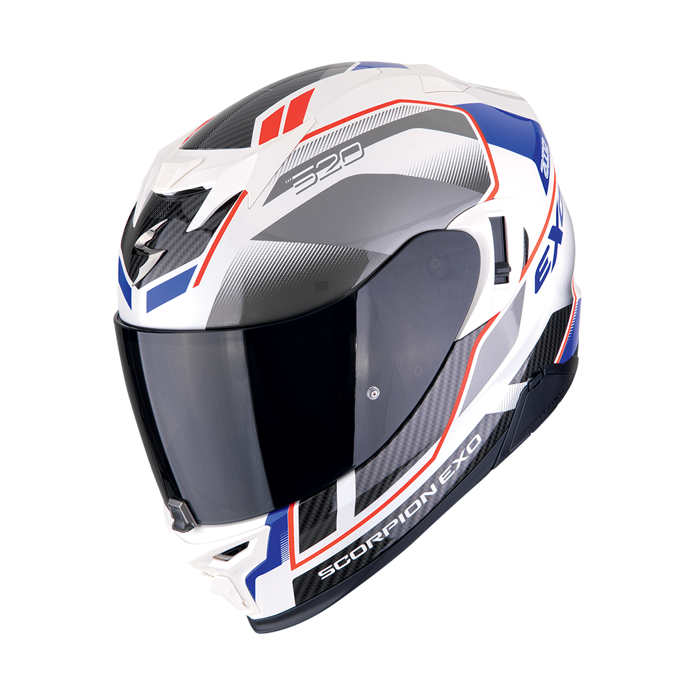Casco Scorpion Integral Exo-520 Evo Air Lena Blanco Perla-Azul