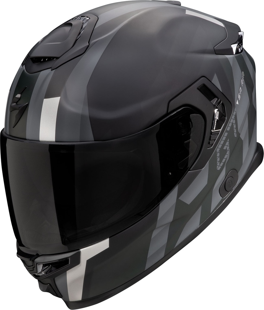 Casco Scorpion Integral Exo-Gt Sp Air Touradven Negro Mate-Plata