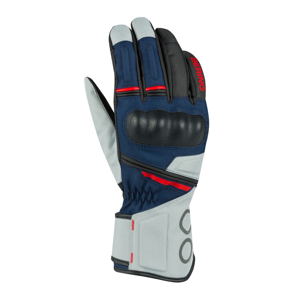 Guantes Bering Siberia Mujer Gris/Azul/Rojo