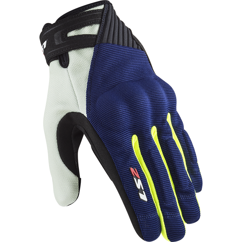 Guantes Hombre LS2 DART 2 H-V Azul Amarillo