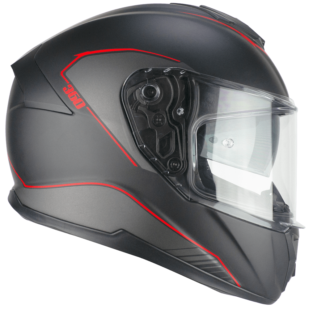 Casco integral CGM 360G KAD RIDE Negro Rojo mate