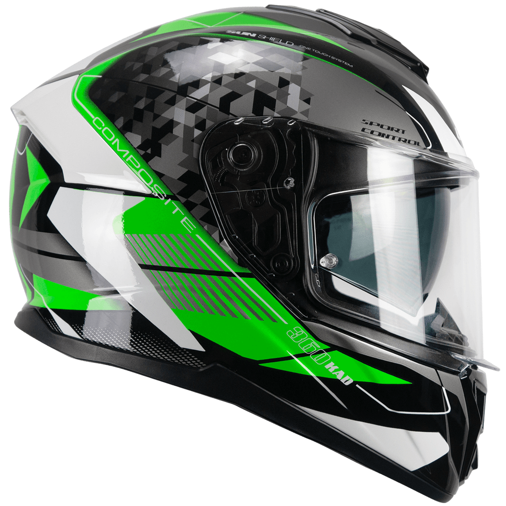 Casco integral CGM 360S KAD RACE Gris Verde