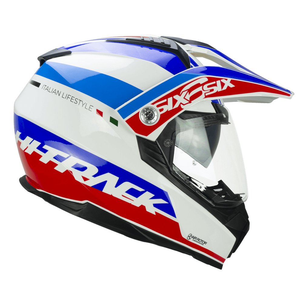 Casco integral CGM 666S TWIN HITRACK Blanco Azul Rojo