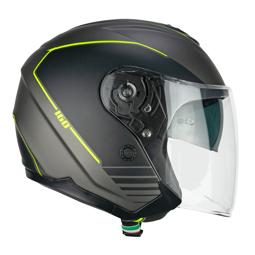 Casco jet CGM 160G JAD RIDE Grafito Amarillo fluo mate