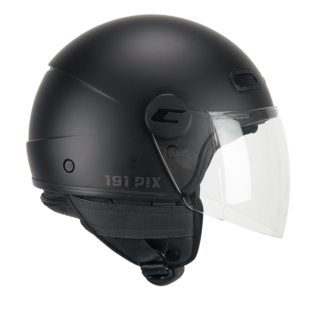 Casco jet CGM 191A PIX MONO Largo negro mate