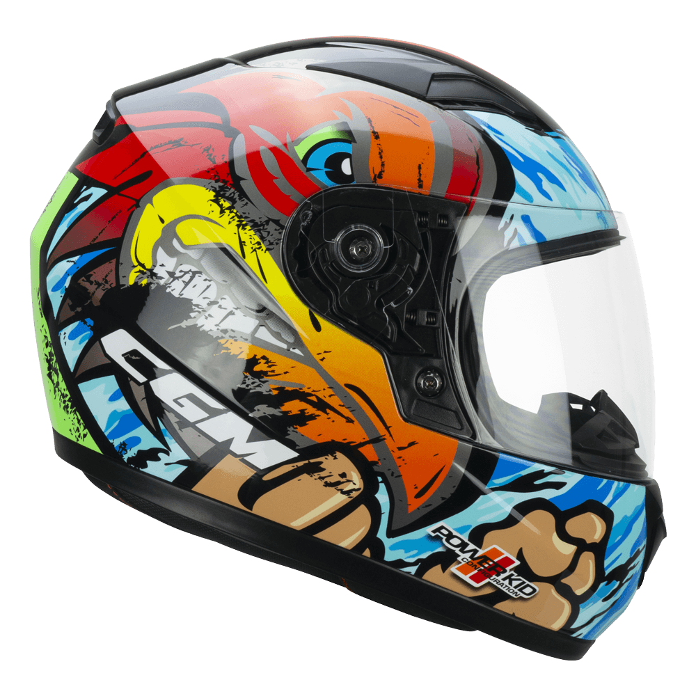 Casco infantil CGM 265X LUCKY BOXER Azul Claro Rojo Verde
