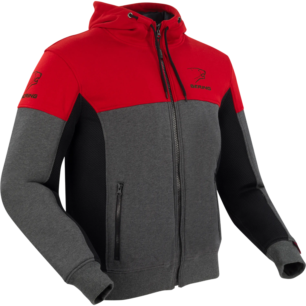 Chaqueta Bering Hoodiz Ventilado Antracita/Rojo