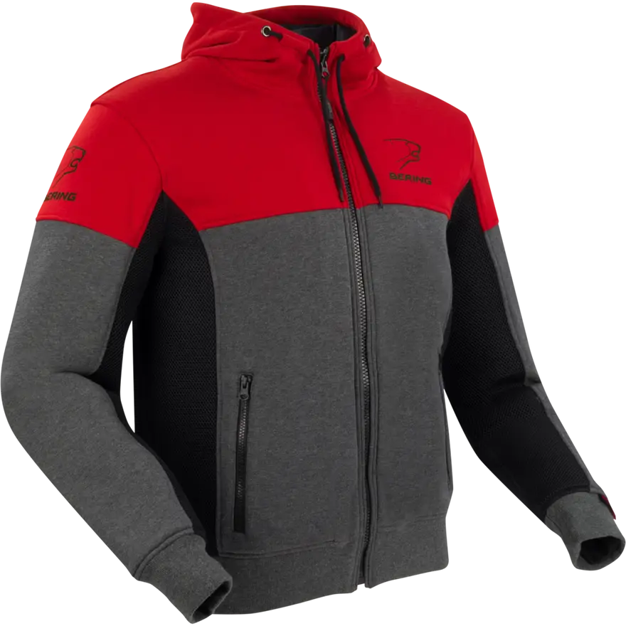 [BTB1691S] Chaqueta Bering Hoodiz Ventilado Antracita/Rojo (S)