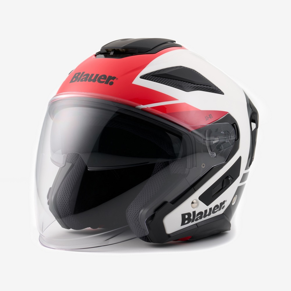 [CBJJ0113901] Casco Jet Blauer Jet JJ-01 Blanco Rojo (XS)