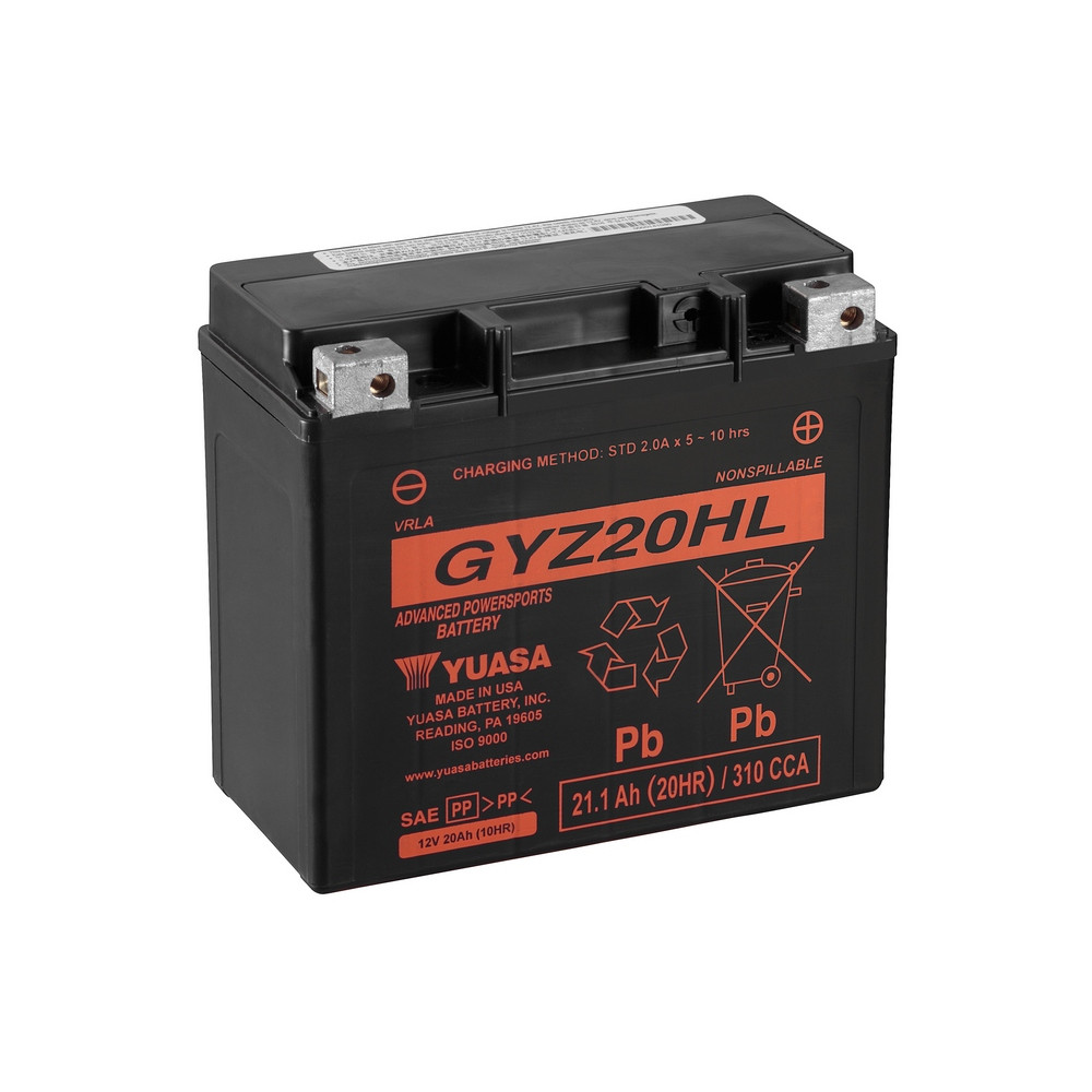 Batería Yuasa Alto Rendimiento Sin Mantenimiento GYZ20HL WC