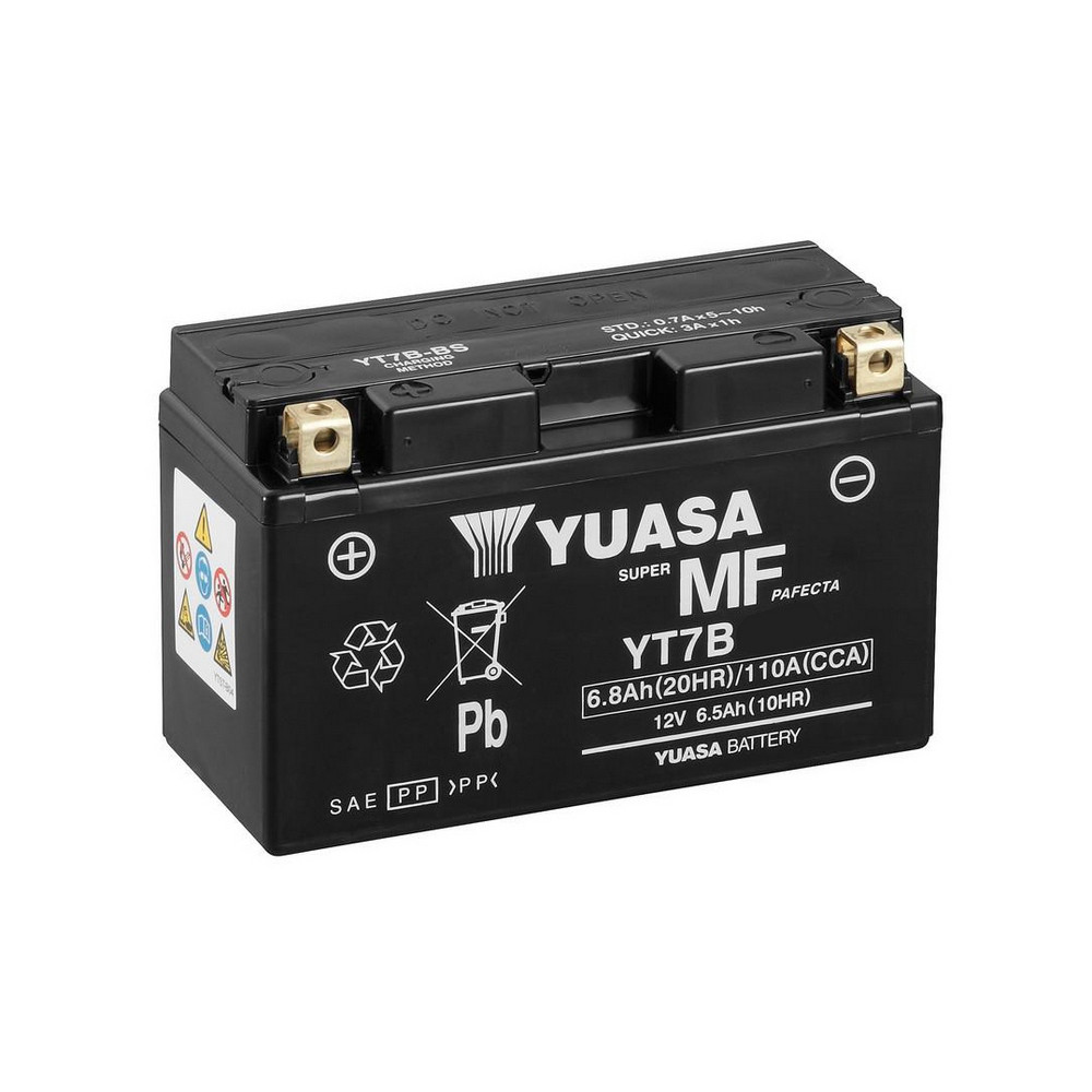 Batería Yuasa YT7B-WC Sin Mantenimiento Wet Charge