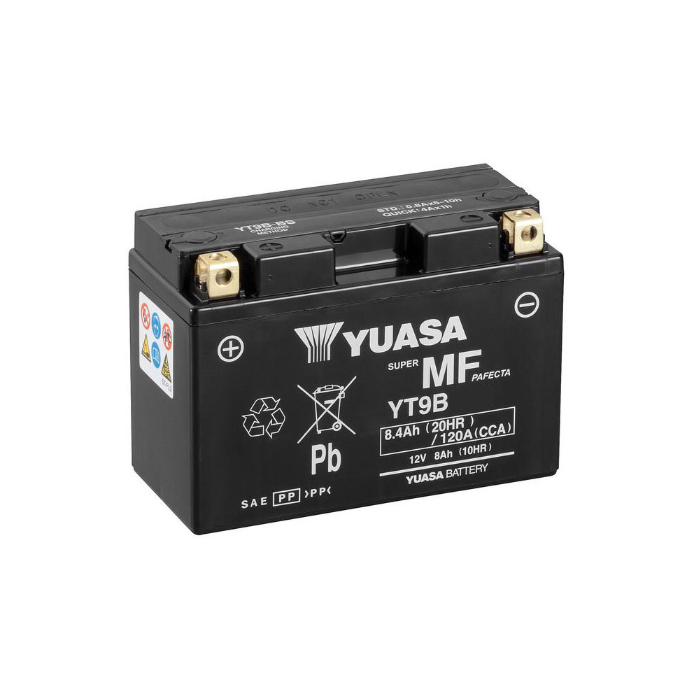 Batería Yuasa YT9B-WC Sin Mantenimiento Wet Charge