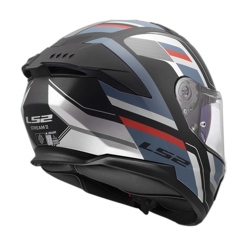 Casco Moto Integral LS2 FF808 Stream II Drako Negro Rojo