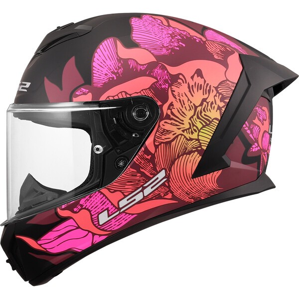 LS2 FF820 RAPID III POPPIES II Negro Rosa