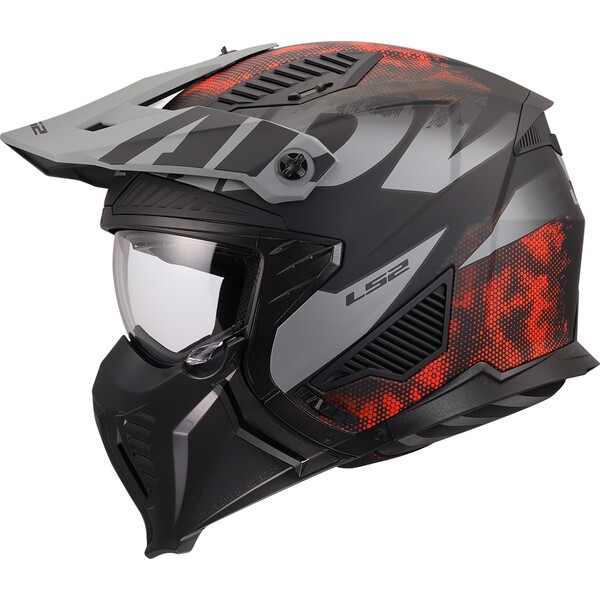 LS2 OF606 DRIFTER GAS RED-06 Gris