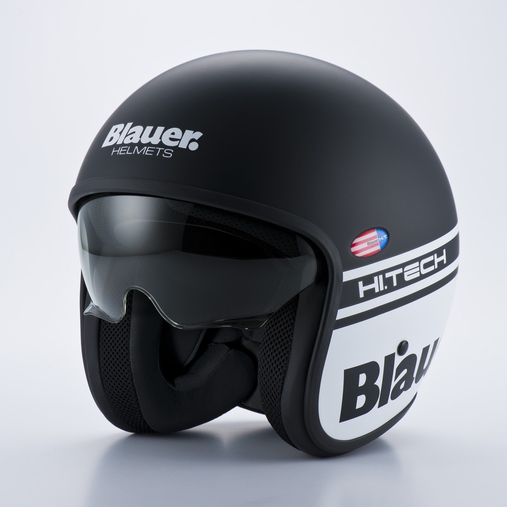 [CBP110600701] Casco Jet Blauer Pilot 06 H.t. Negro Mate Blanco Mate (XS)