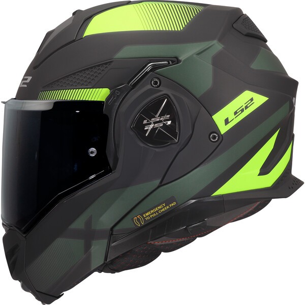 Casco Moto Modular LS2 FF901 Advant X Nova Negro Amarillo
