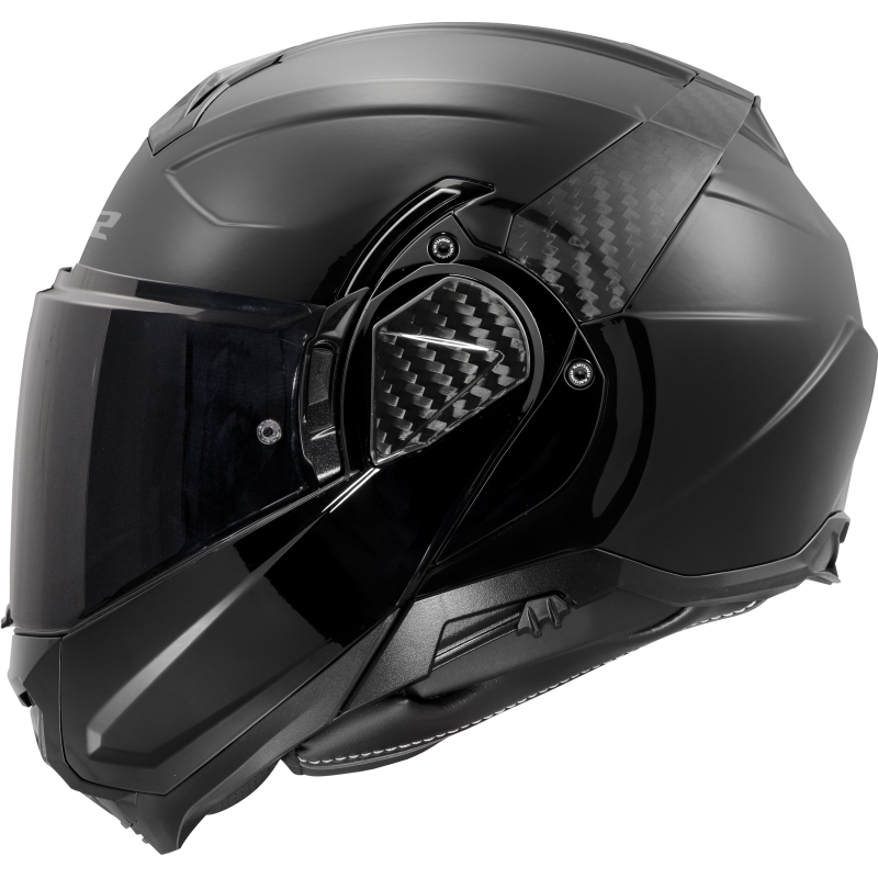 LS2 FF910 ADVANT II SOLID XXS Brillo Negro