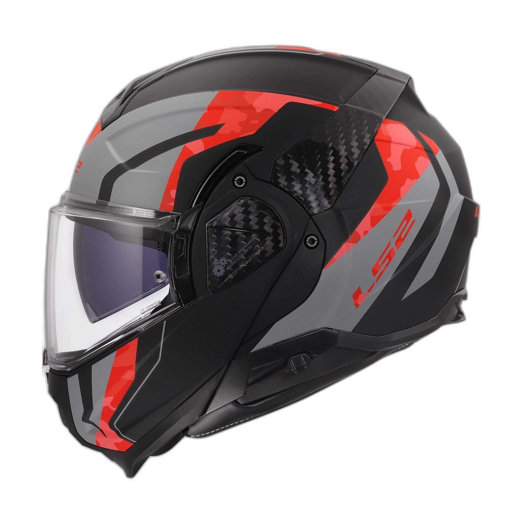 Casco Moto Modular LS2 FF910 Advant II Astral Rojo