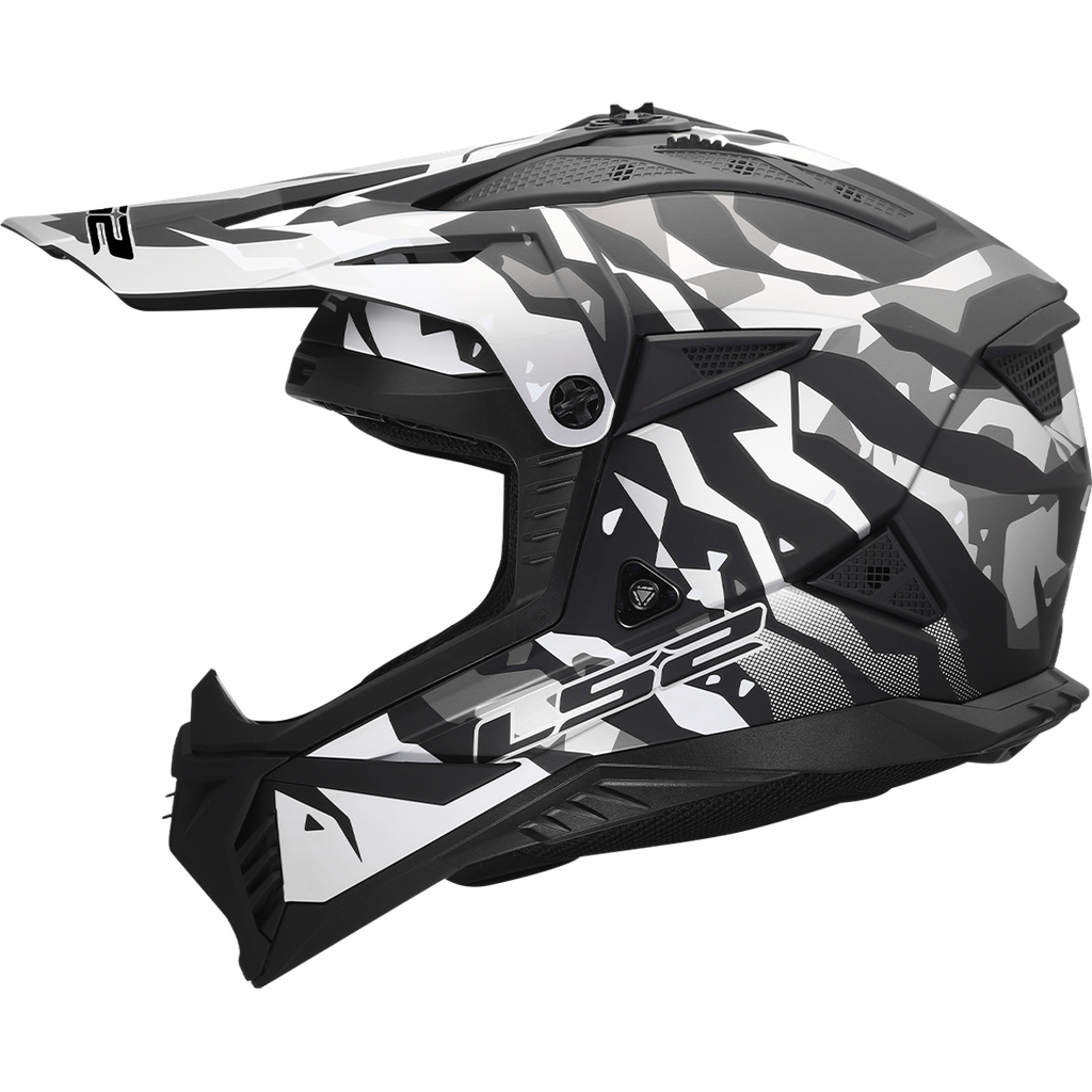 LS2 MX708 FAST II GROTESK GREY-06 Negro