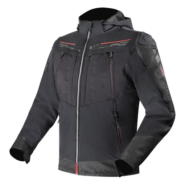 [64280W11323XL] Chaqueta Hombre LS2 ZIRCONIUM EVO Negro Rojo (3XL)