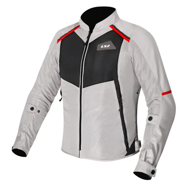 [64330S00073XL] LS2 Breeze Lady Jacket Grey Black Red (3XL)