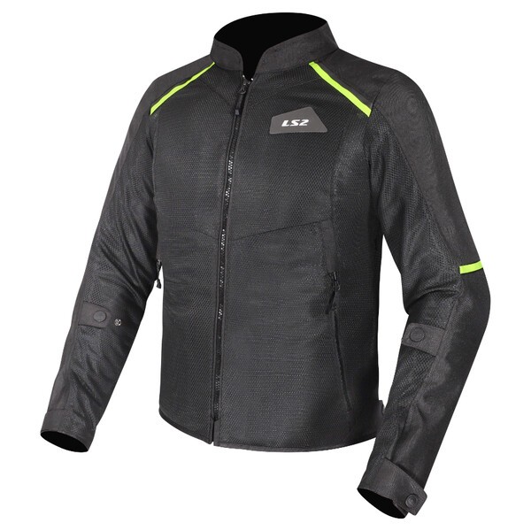 [64330S01543XL] Chaqueta Hombre LS2 BREEZE Negro Amarillo (3XL)