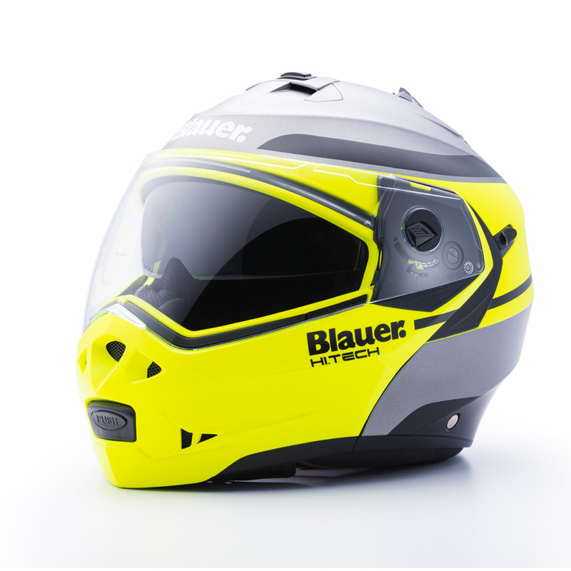 Casco Modular Blauer Sky 2 Titanium Mate Amarillo Negro
