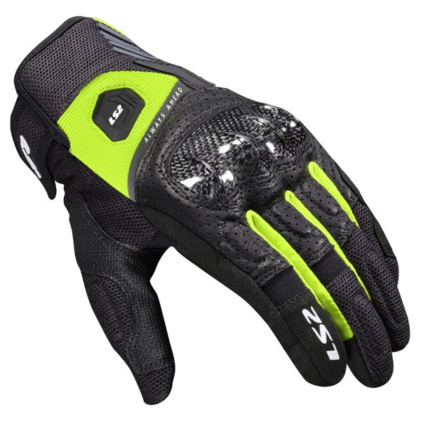 [70230S01543XL] Guantes Hombre LS2 ATOM H-V Negro Amarillo