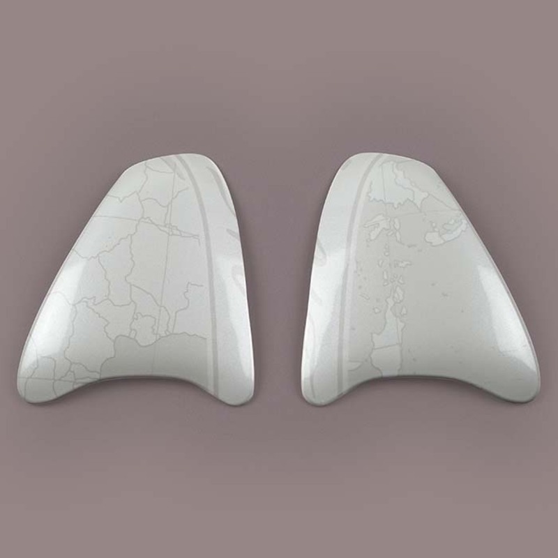 [55042197] ARAI Cubiertas laterales ARAI (Sistema VAS-Z), HARADA TOUR Blanco Blanco
