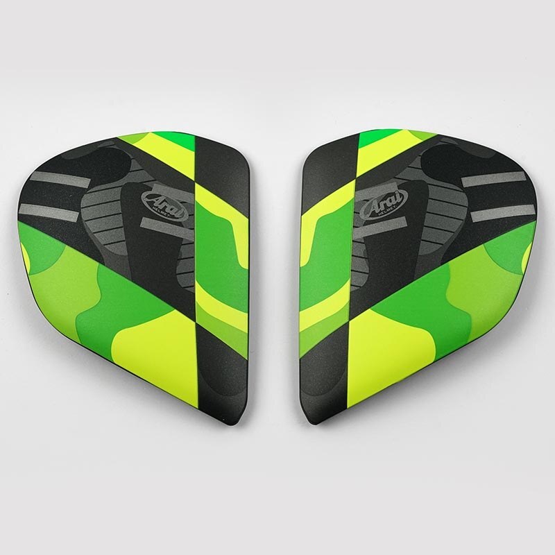 ARAI Cubiertas laterales ARAI PATCH Amarillo Flúor (Compatible sistema VAS-V) Amarillo flúor & Amarillo neón