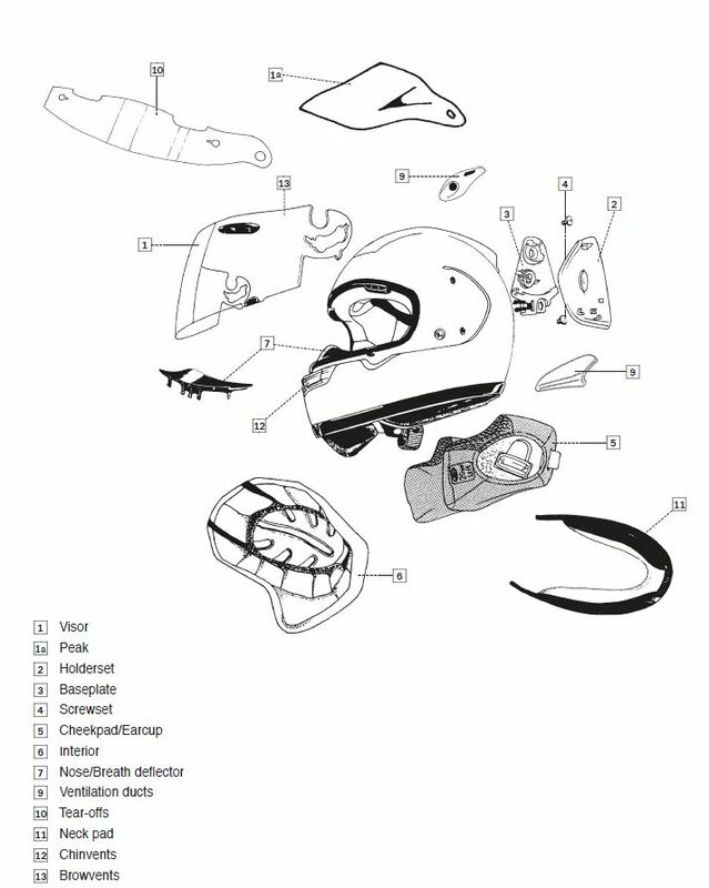 [55075839] ARAI Interior casco ARAI (IV/V - XL/XXL), 10 mm.. Azul