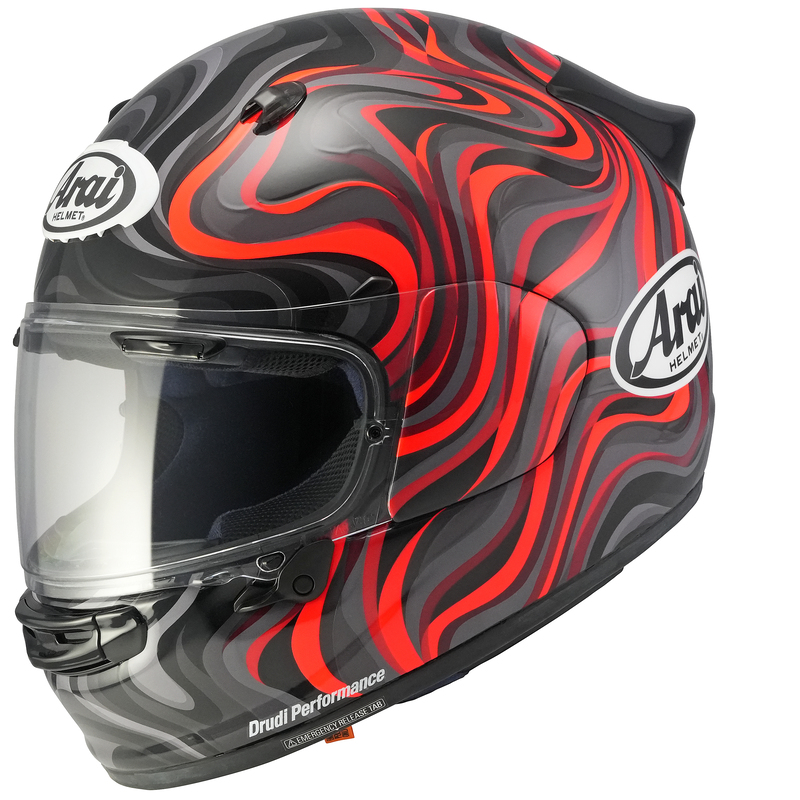 [177-0364-04] ARAI Casco ARAI Quantic Swirl - Rojo - L Gris & Negro & Rojo & Rojo