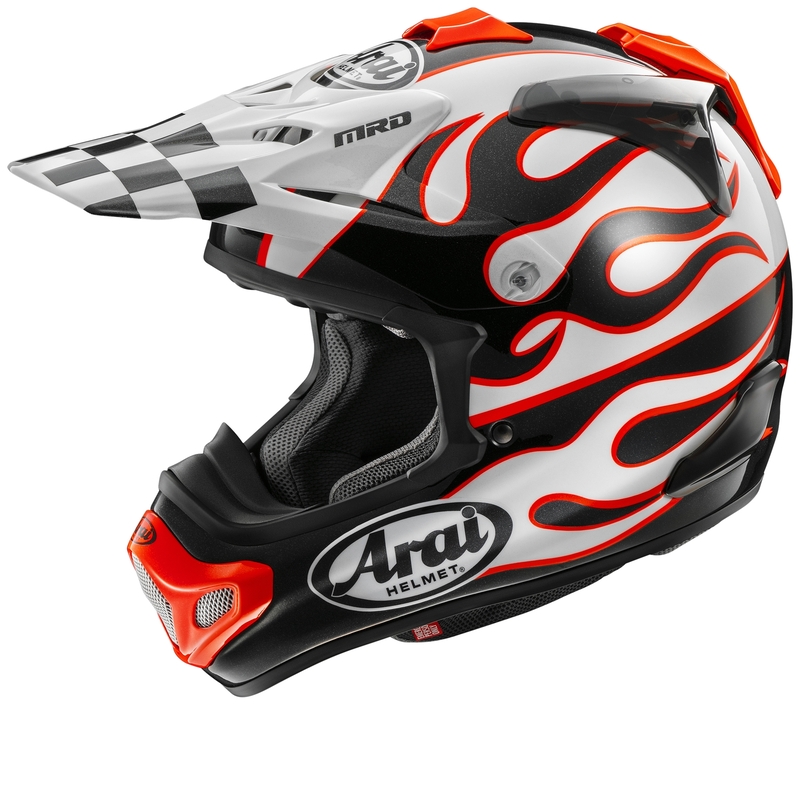[185-0391-03] ARAI Casco ARAI MX-V EVO - Flame White - XS Blanco & Blanco & Negro & Rojo