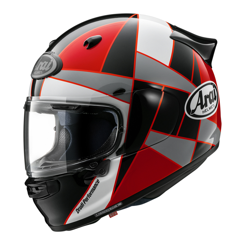 [177-0363-05] ARAI Casco ARAI Quantic - Peak Red - XL Blanco & Negro & Rojo & Rojo