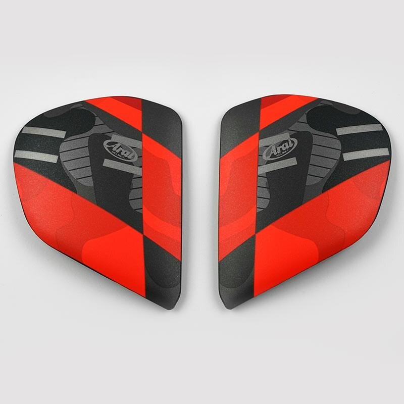 [55025593] ARAI Cubiertas laterales ARAI PATCH Rojo (Compatible sistema VAS-V) Rojo