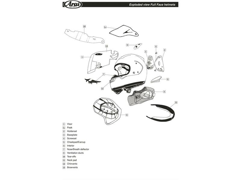 [55025491] ARAI Cubiertas laterales ARAI CB Rojo (Compatible sistema VAS-V) Rojo
